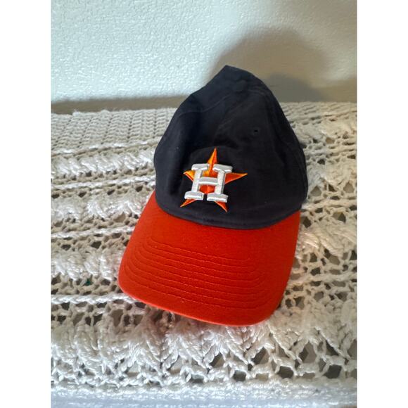 Houston Astros New Era 49FORTY Adjustable Hat Navy & Orange Size Small - Picture 1 of 5
